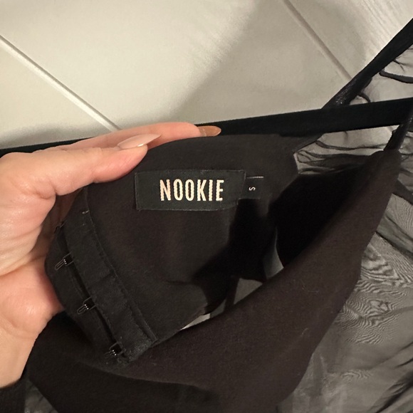 Nookie puff sleeve top. Black. Size small. - Picture 5 of 7